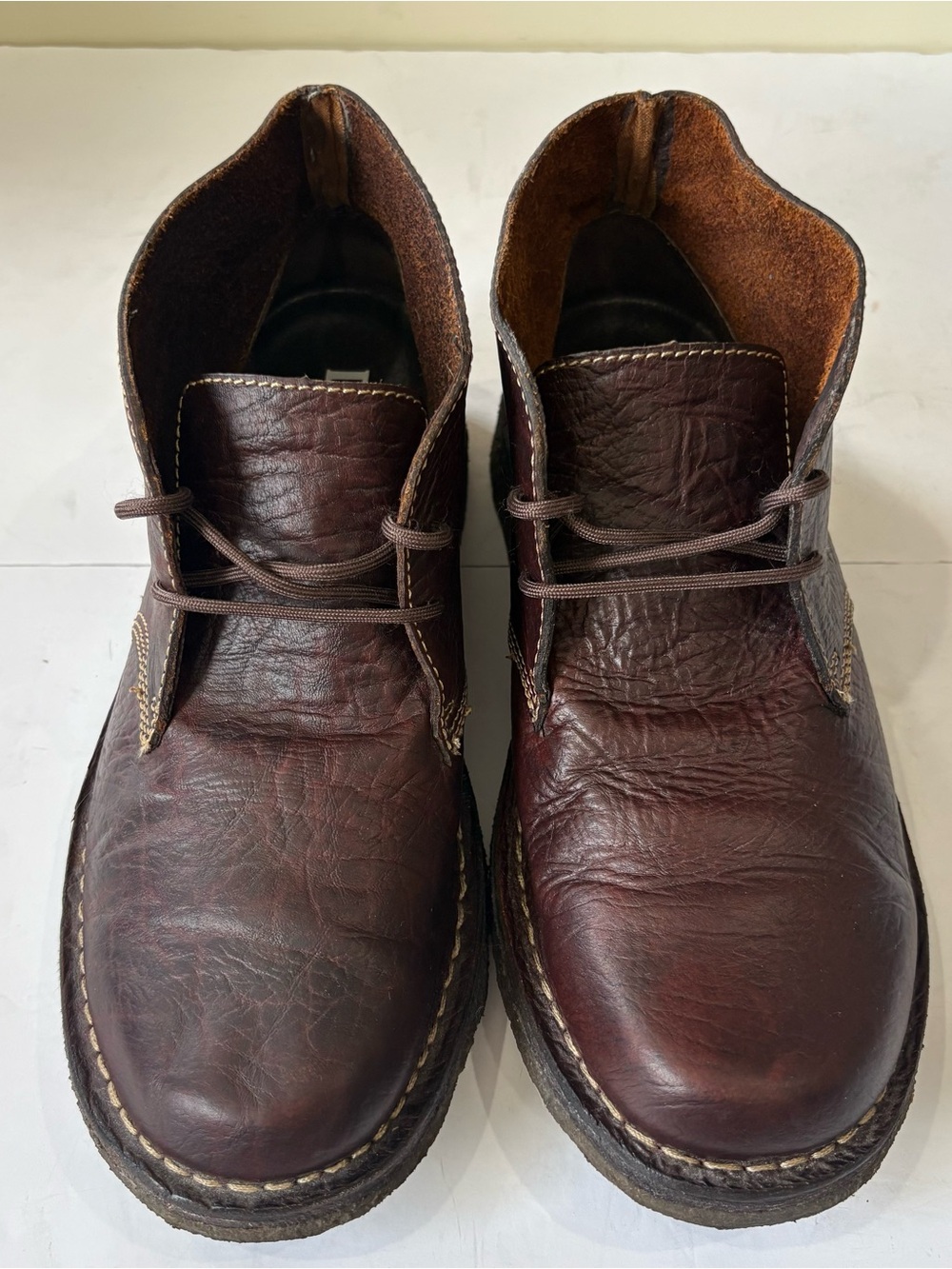 Duluth Trading Co Mens 9 M Brown Leather Chukka Boots Lace Up 39023